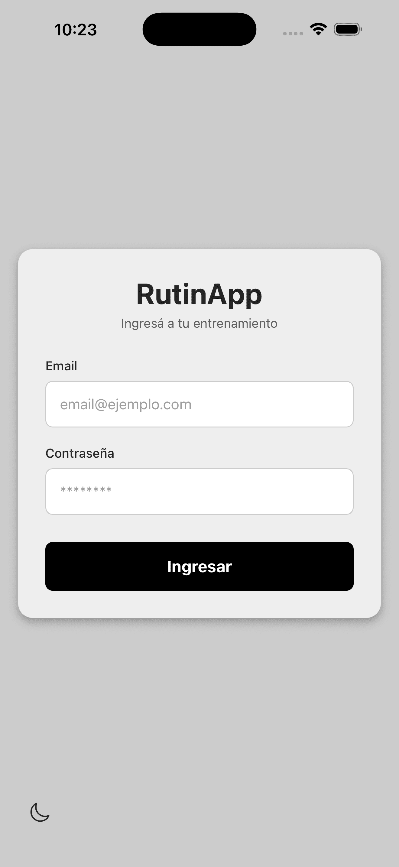 RutinApp Interface